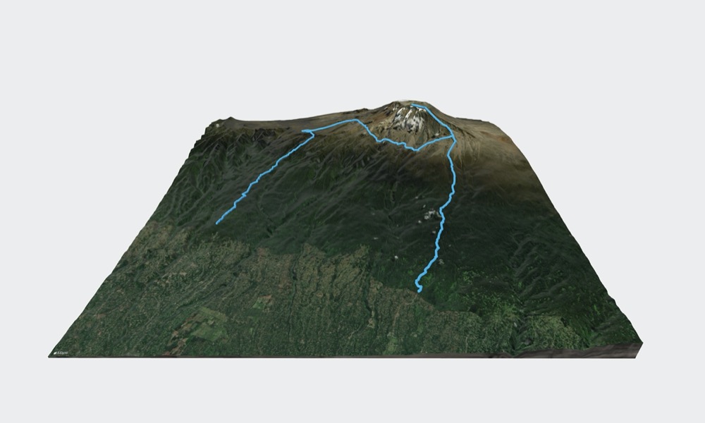 3D model of Mount Kilimanjaro