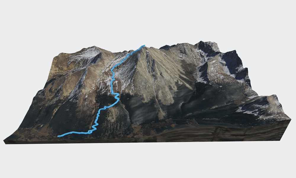 3D model of Huron Peak