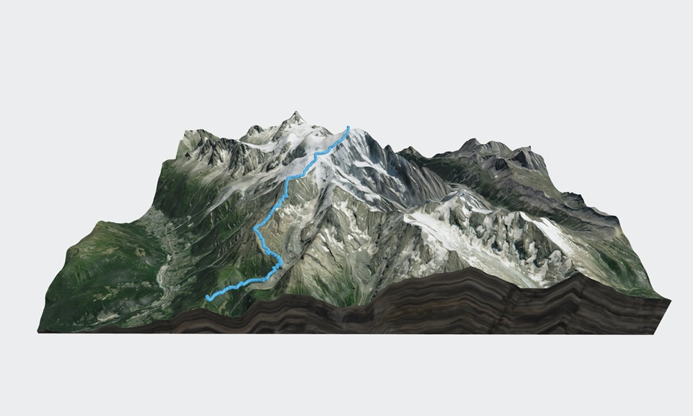 3D model of Mont Blanc