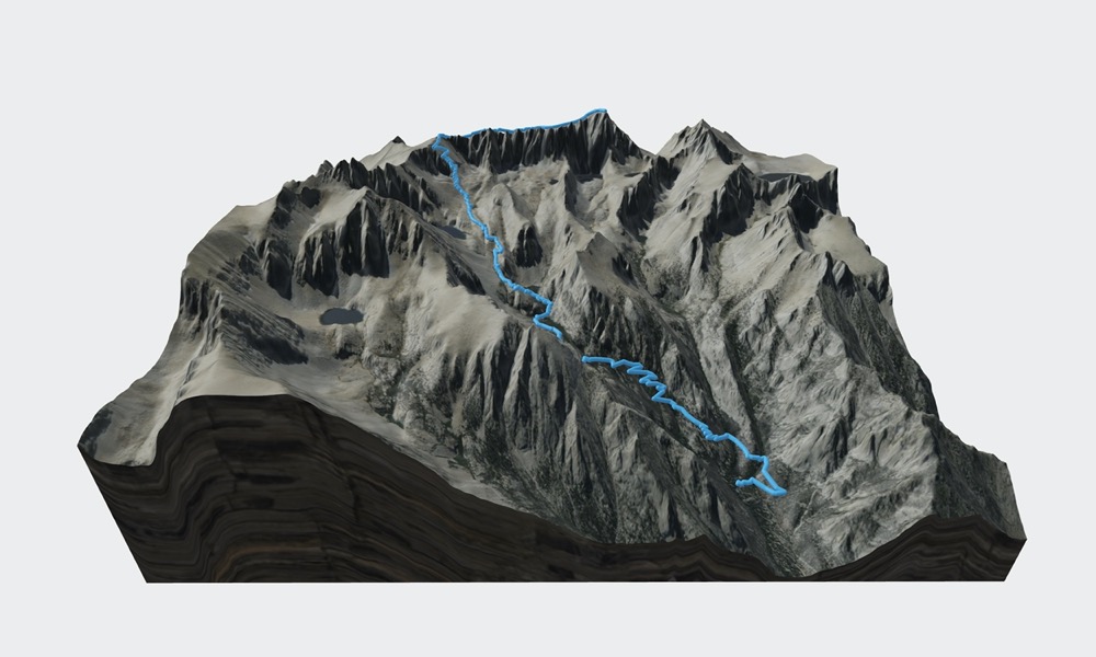 3D model of Mount Whitney